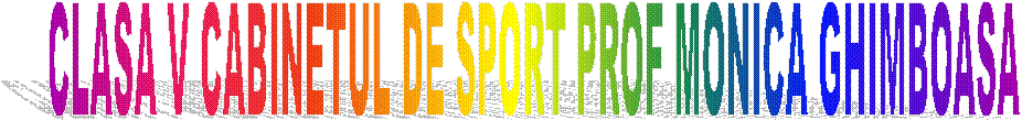 CLASA V CABINETUL DE SPORT PROF MONICA GHIMBOASA 