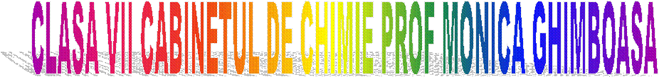 CLASA VII CABINETUL DE CHIMIE PROF MONICA GHIMBOASA 