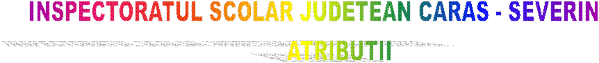 INSPECTORATUL SCOLAR JUDETEAN CARAS - SEVERIN
        ATRIBUTII