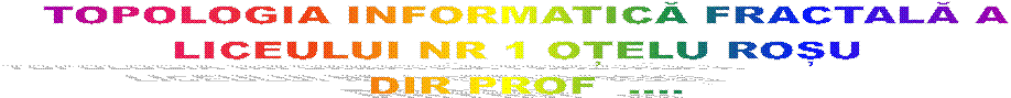 TOPOLOGIA INFORMATICĂ FRACTALĂ A
LICEULUI NR 1 OȚELU ROȘU 
DIR PROF  ....