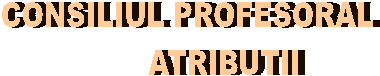 CONSILIUL PROFESORAL
        ATRIBUTII