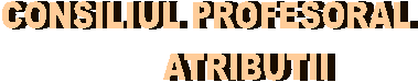 CONSILIUL PROFESORAL
        ATRIBUTII